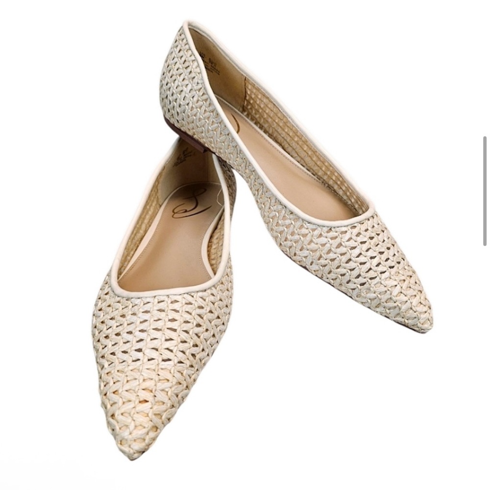 Sam Edelman Cream Woven Flats Size 8